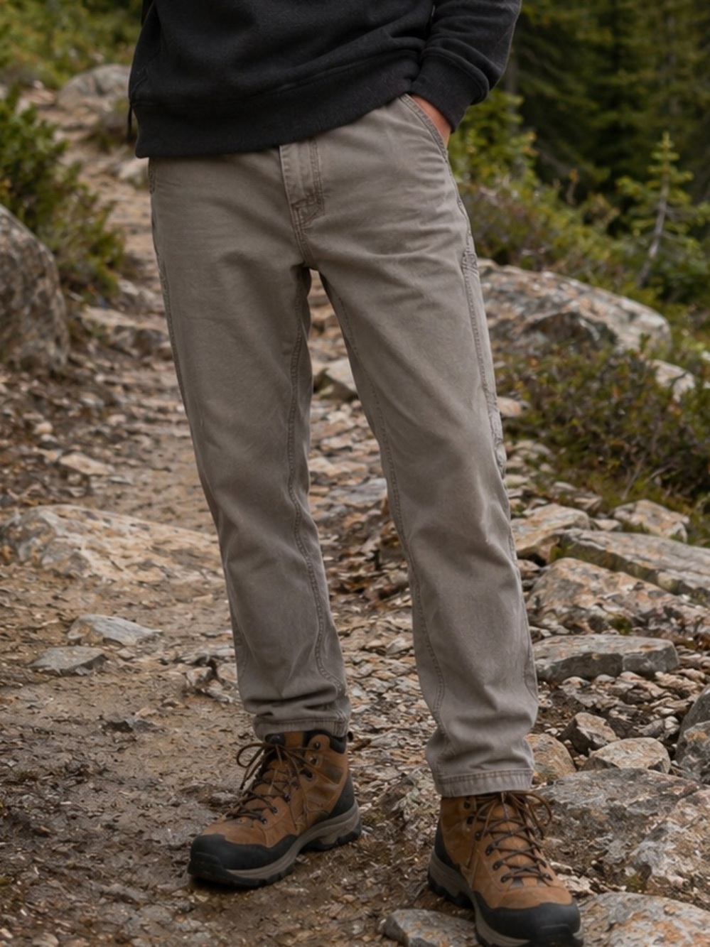 Prana Utility Canvas Carpenter Pants Gray Men’s 32x32 Outdoor Hiking Camping